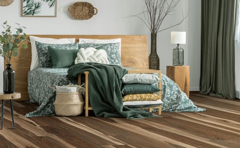 luxury vinyl floors in bedroom